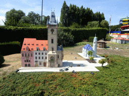 Scale models of the Town Hall of Prague at the Czech Republic section and the Blue Church of Bratislava at the Slovakia section of the Mini-Europe miniature park