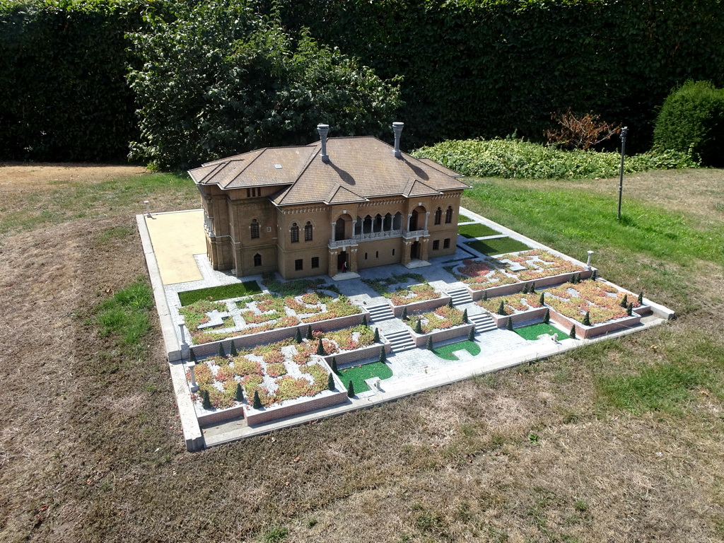 Scale model of the Mogosoaia Palace at the Rumania section of the Mini-Europe miniature park