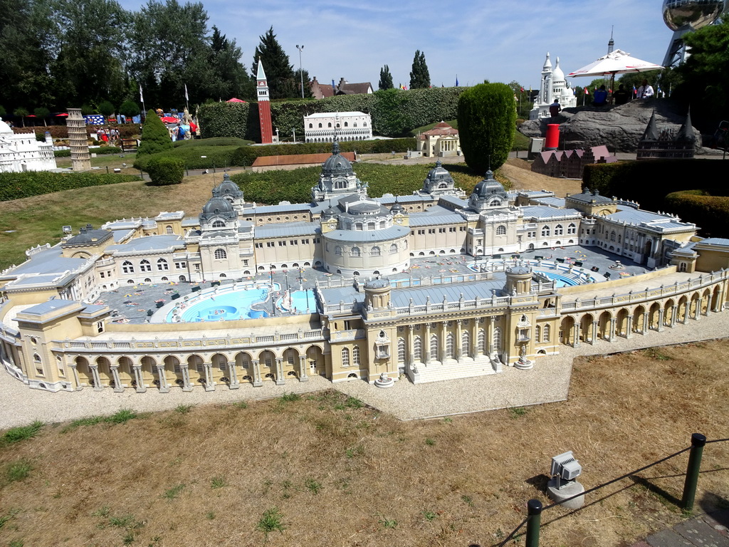 Scale model of the Széchenyi Medicinal Bath of Budapest at the Hungary section of the Mini-Europe miniature park