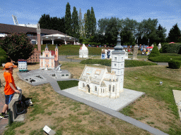 Scale models of Preeren Square with the Franciscan Church of the Annunciation of Ljubljana at the Slovenia section and St. Mark`s Church of Zagreb at the Croatia section of the Mini-Europe miniature park