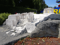 Scale model of the Acropolis of Athens at the Greece section of the Mini-Europe miniature park