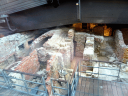Excavation of ancient walls at the Rue de la Bourse street