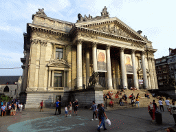 Front of the Brussels Stock Exchange at the Place de la Bourse square