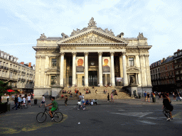 Front of the Brussels Stock Exchange at the Place de la Bourse square