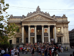 Front of the Brussels Stock Exchange at the Place de la Bourse square