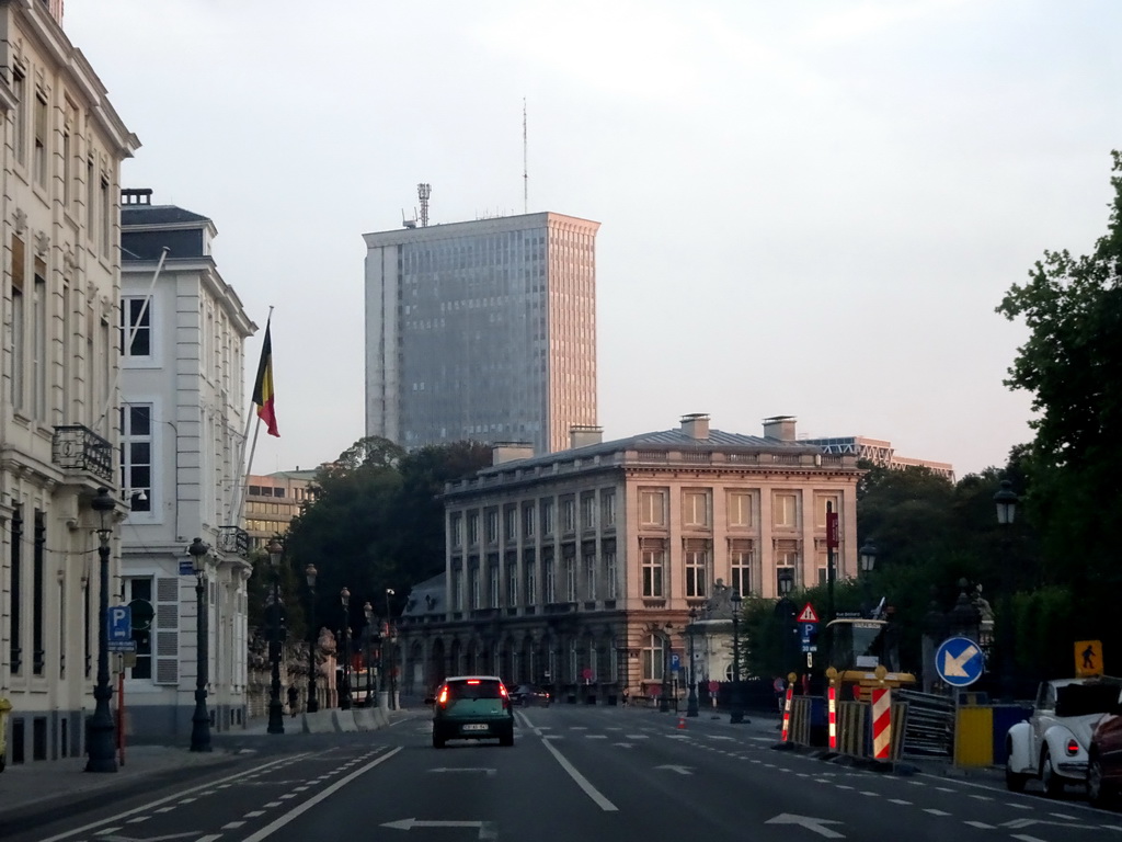 Buildings at the Rue Ducale street, viewed from the car