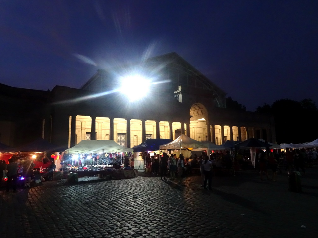 Front of the Royal Museum of the Armed Forces and Military History at the Cinquantenaire Park, by night