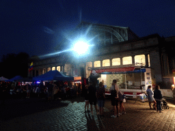 Front of the Autoworld museum at the Cinquantenaire Park, by night