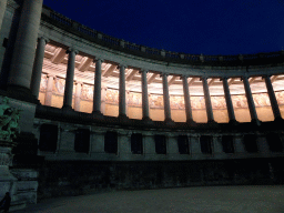 Arcade of the Art & History Museum at the Cinquantenaire Park, by night