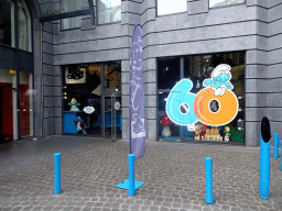 Front of the Smurf Store at the Rue du Marché Aux Herbes street