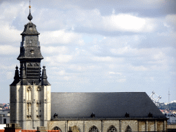 The city center with the Church of Our Lady of the Chapel and the Atomium, viewed from the Place Poelaert square