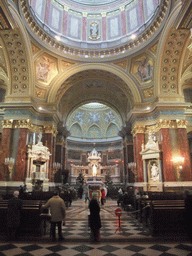 Nave, Altar and Dome of Saint Stephen`s Basilica