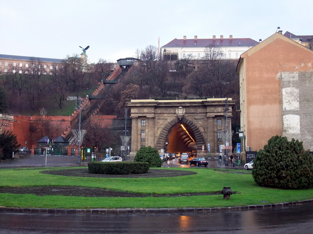 The Clark Ádám Tér square, the Castle Hill Tunnel and the Budapest Castle Hill Funicular