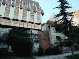 Buildings and stairs at the north side of Buda Castle Hill