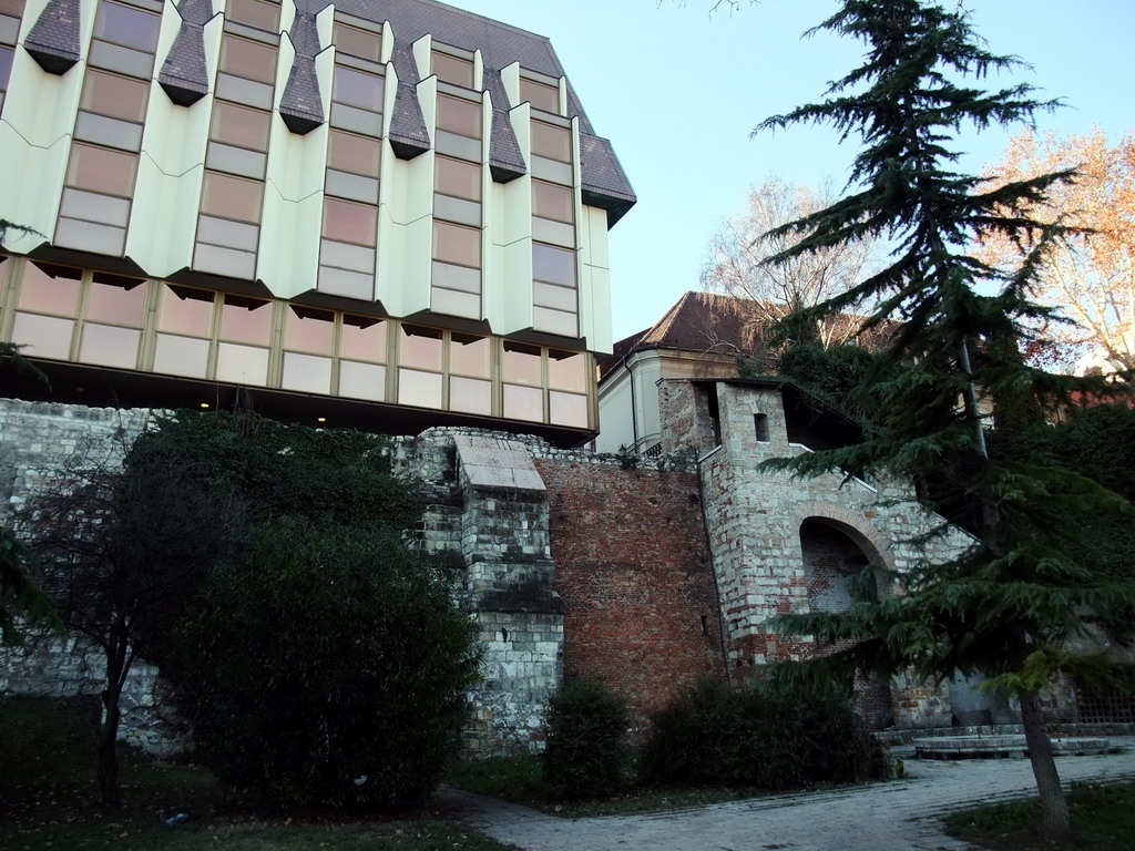 Buildings and stairs at the north side of Buda Castle Hill