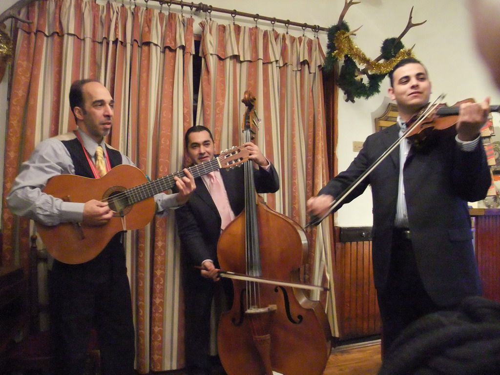 Gipsy musicians in the restaurant `Fekete Holló`