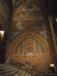 Frescoes and shield of Matthias in the Matthias Church