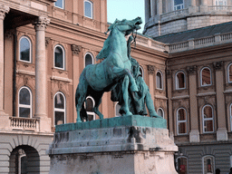 The Statue of the Hortobágy Horse Wrangler at the courtyard of Buda Castle