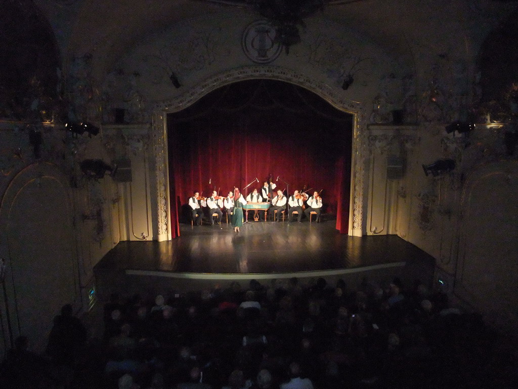 Dancer and musicians giving a concert in the Danube Palace