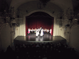 Dancers and musicians giving a concert in the Danube Palace