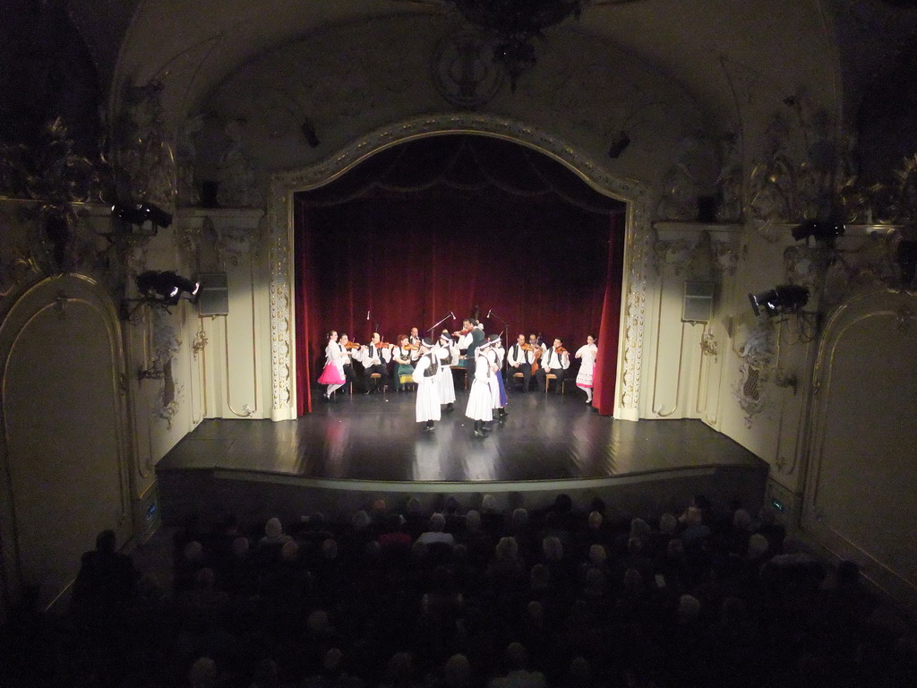 Dancers and musicians giving a concert in the Danube Palace