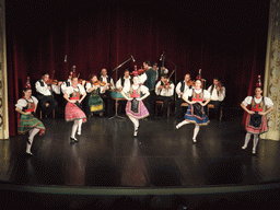 Dancers and musicians giving a concert in the Danube Palace