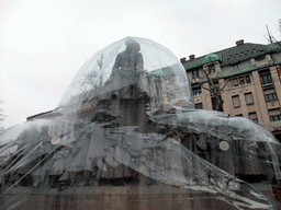 Statue of Mihály Vörösmarty at Vörösmarty Tér square