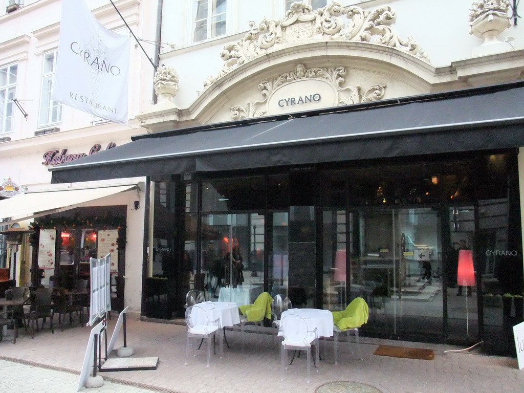 Front of our lunch restaurant `Cyrano`