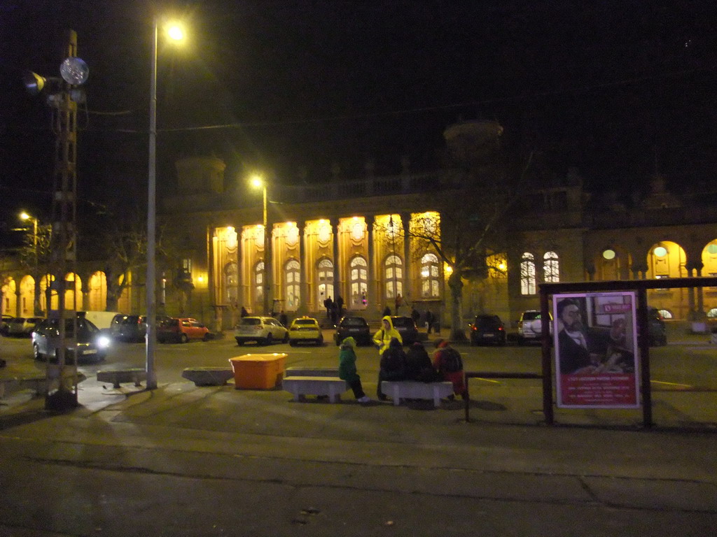 Entrance of the Széchenyi Medicinal Bath (Széchenyi-gyógyfürdo), by night