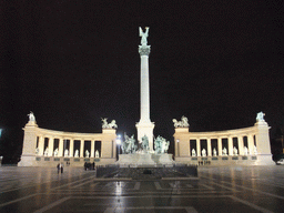 Heroes` Square with the Millennium Monument, by night