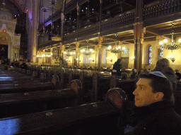 Tim in the Dohány Street Synagogue