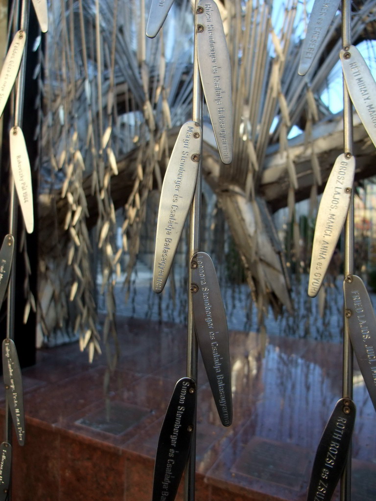 Names on the Memorial of the Hungarian Jewish Martyrs