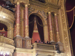 Balcony on the left side of the Hungarian State Opera House