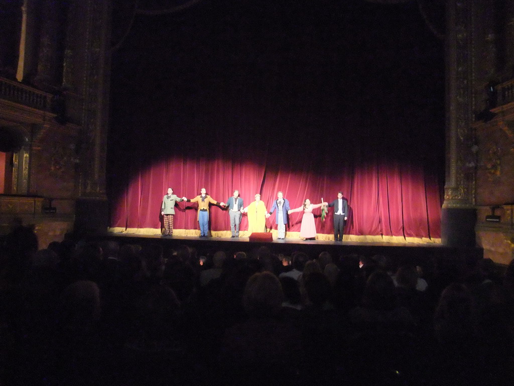 End of the opera `La bohème` by Giacomo Puccini, in the Hungarian State Opera House