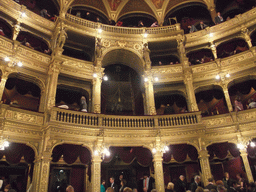 Balconies in the middle of the Hungarian State Opera House