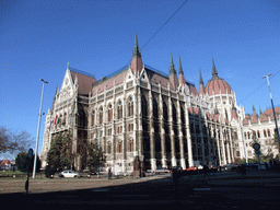 Front left side of the Hungarian Parliament Building