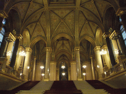 The Grand Stairwell of the Hungarian Parliament Building