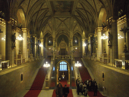 The Grand Stairwell of the Hungarian Parliament Building
