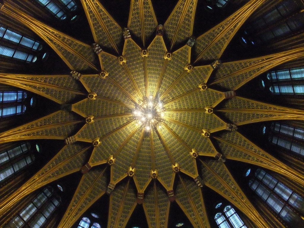 The Dome of the Central Hall of the Hungarian Parliament Building