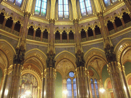 Statues of former kings in the Central Hall of the Hungarian Parliament Building