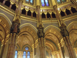 Statues of former kings in the Central Hall of the Hungarian Parliament Building