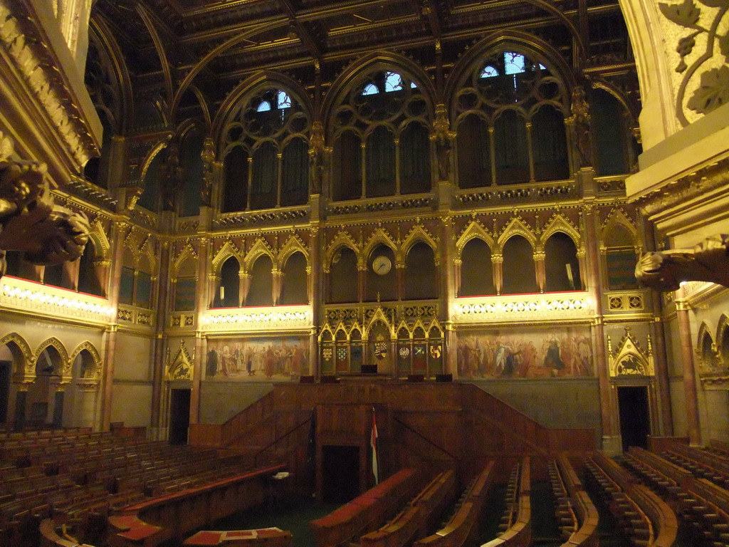 The Old Upper House Hall of the Hungarian Parliament Building