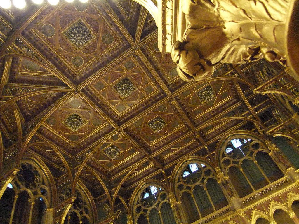 Ceiling of the Old Upper House Hall of the Hungarian Parliament Building