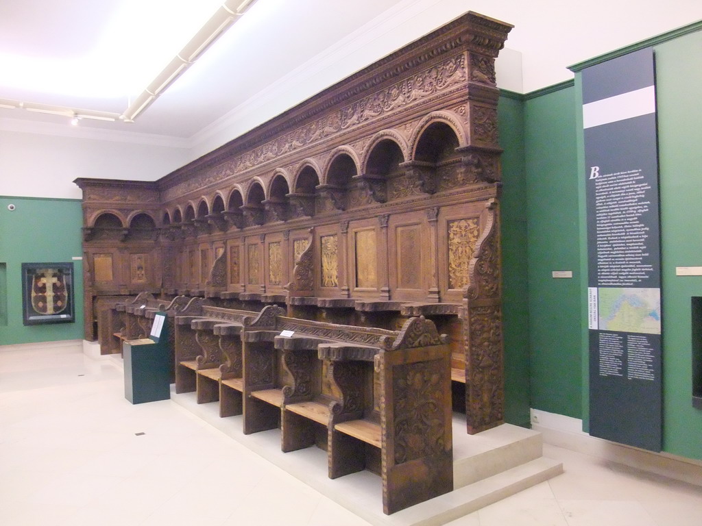 Wooden church choir in the Hungarian National Museum