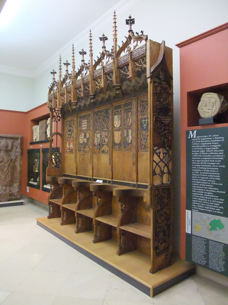 Wooden church choir in the Hungarian National Museum