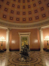 Hall with dome and christmas tree in the Hungarian National Museum