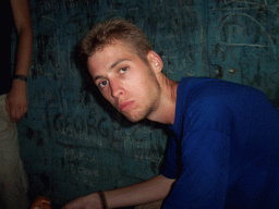 Tim`s fiend at a shed at the slopes of Mount Cameroon