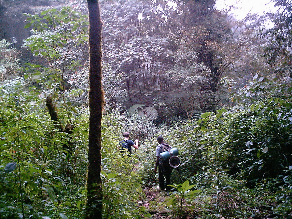 Tim and our tour guide at the slopes of Mount Cameroon