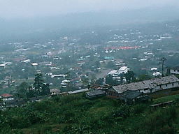 The northwest side of the city, viewed from the slopes of Mount Cameroon