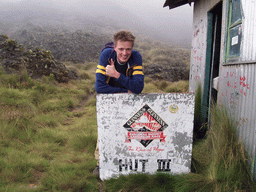 Tim`s friend at Hut III near the top of Mount Cameroon